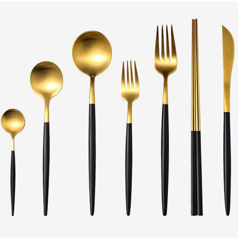 Набор столовых приборов из нержавеющей стали нож-вилка ложка вилки ложки | Дом и