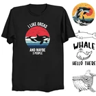Хлопковая футболка с изображением Кита, милая художественная футболка с рисунком, помогает сохранить океан чистым, защищает нашу деталь, спасите киты, футболка с принтом