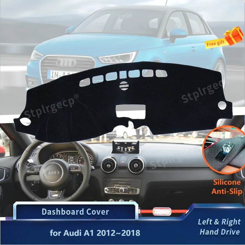 

for Audi A1 2012-2018 Silicone Anti-Slip Mat Dashboard Cover Pad Sunshade Dashmat Accessories Protect Carpet Anti-UV