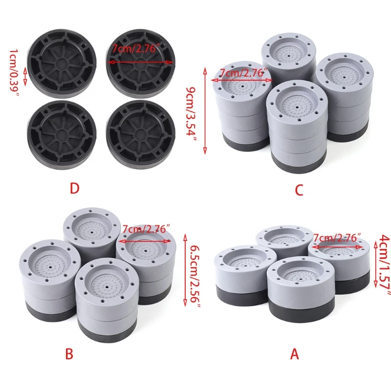 Нескользящие подушечки для стиральных машин 4 шт. защита от вибрации и шума