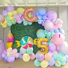 1 Набор воздушных шаров в виде пончиков, конфет, мороженого, фольги с латексным воздушным шаром, башня, набор для подарка девочке, Детский праздник сделай сам, украшение для дня рождения