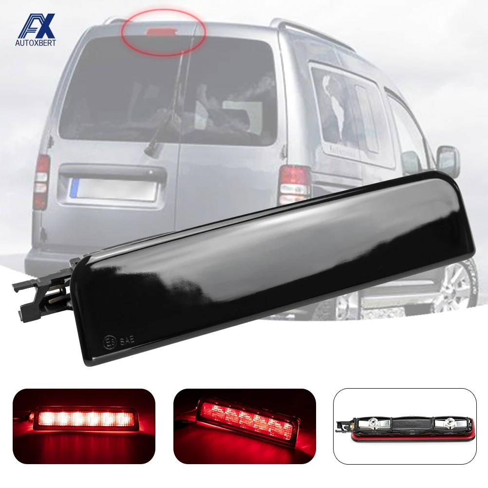 Третий центральный высокоуровневый задний стоп-сигнал для VW Caddy Mk3 2K0945087A черные