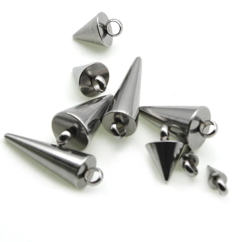 

20pcs Stainless Steel Circular Cone Charms for DIY Jewelry Making Necklace Earrings Pendant Findings Handmade Accessories