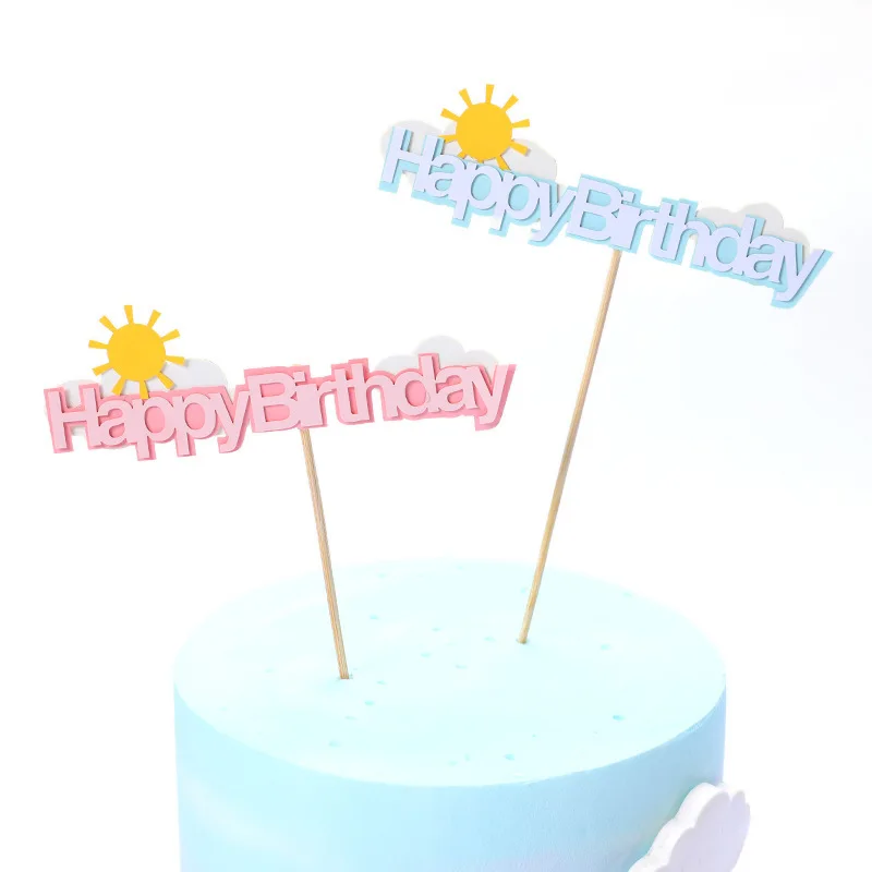 Простой Топпер для торта на день рождения топ с логотипом семейный украшение