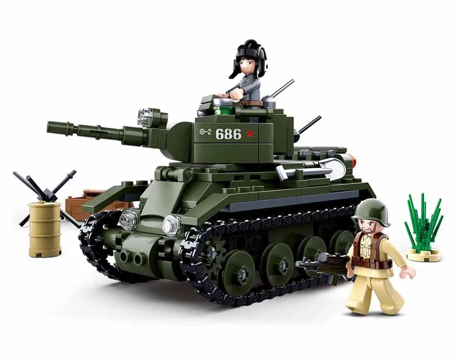 Конструктор Sluban Танк с фигурками (M38-B0686) | Игрушки и хобби