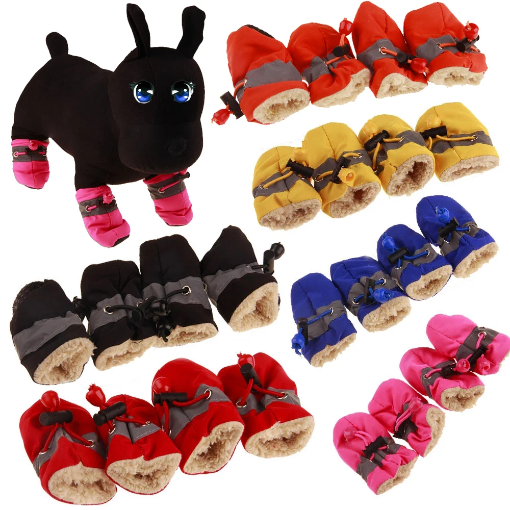 

Waterproof Spring Summer Autumn Winter Pet Dog Shoes Anti-slip Rain Snow Boots Footwear Thick Warm for Small Cats Puppy Dogs2021