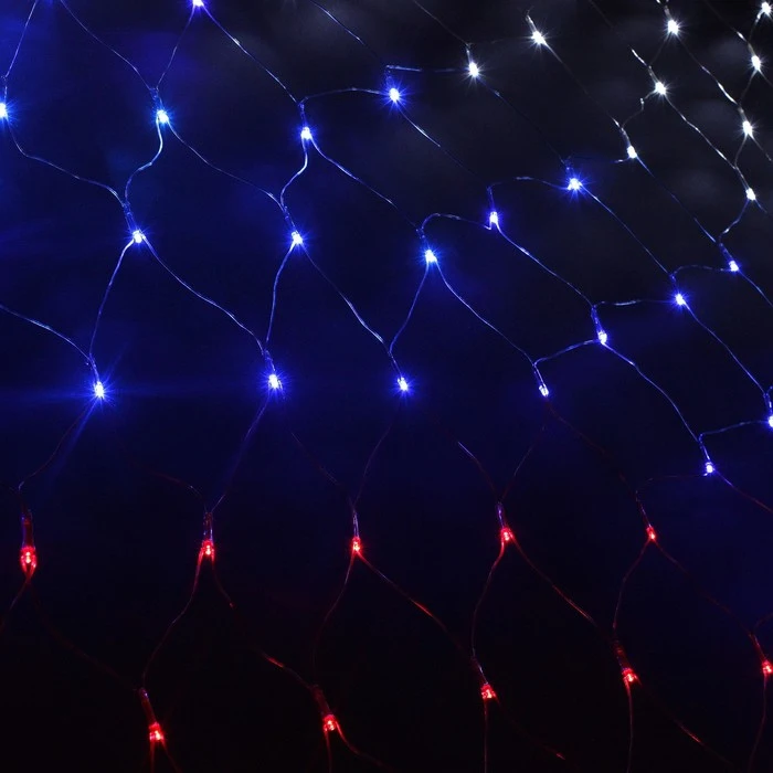 Гирлянда "Сеть" 1.6 х м LED-144-220V нить прозрачная свечение "Флаг России" |
