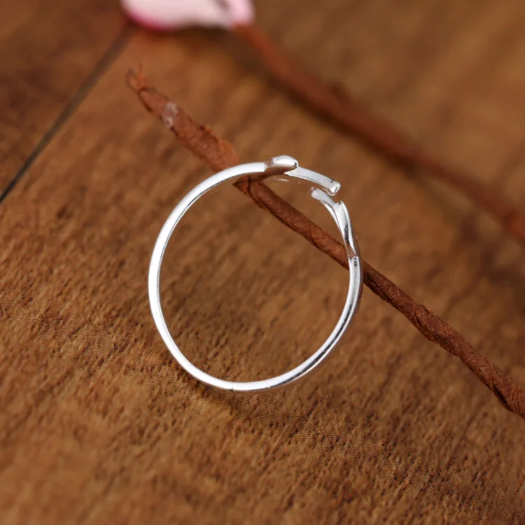 Оригинальные 100% винтажные серебряные кольца в виде ветки для женщин и девушек