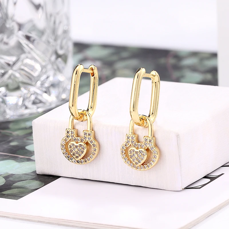 Модные Роскошные кубические циркониевые сердечки/замок/бабочка очарование