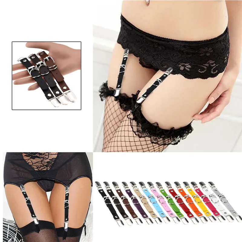 

Multi-Color Thigh Suspenders Stockings Belt Sexy Harajuku PU Leather Leg Garter Belt Punk Rock Goth Clip Leg