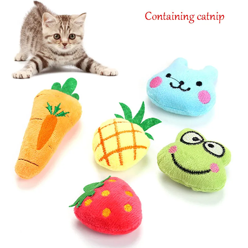 Игрушка atnip плюшевый котенок фрукт форма животного морковка лягушка игрушка для