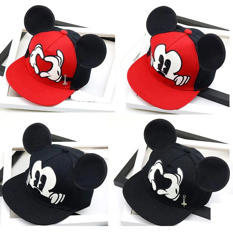 Вечерние головные уборы с Микки Маусом бейсбольные кепки большими ушами Детские