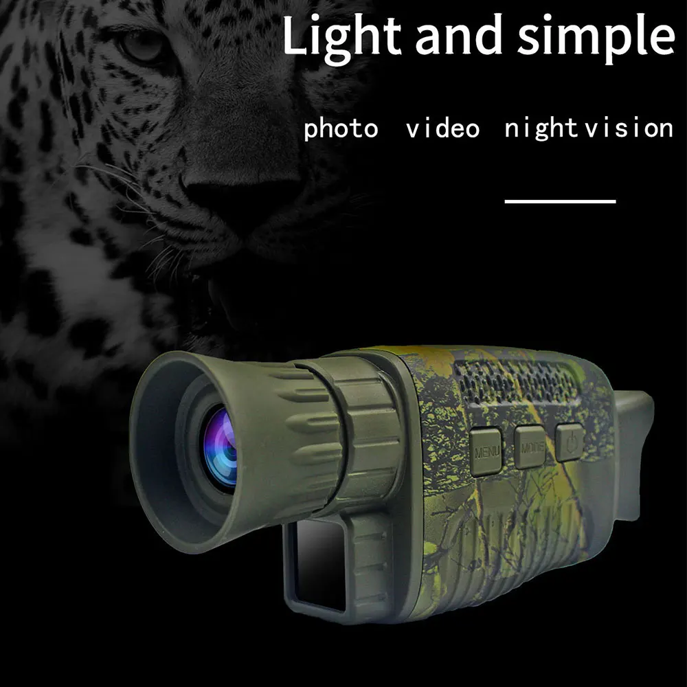 

Camouflage Night Vision Device Monocular Infrared Camera Hunting Telescope 5X Digital Zoom Photo Video Recording Day Night Use