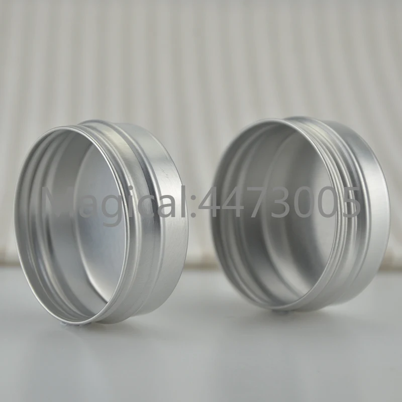 50pcs 100ml refillable round aluminium box empty screw top aluminum bottles Cream emulsion Cosmetic jar subpackage | Красота и
