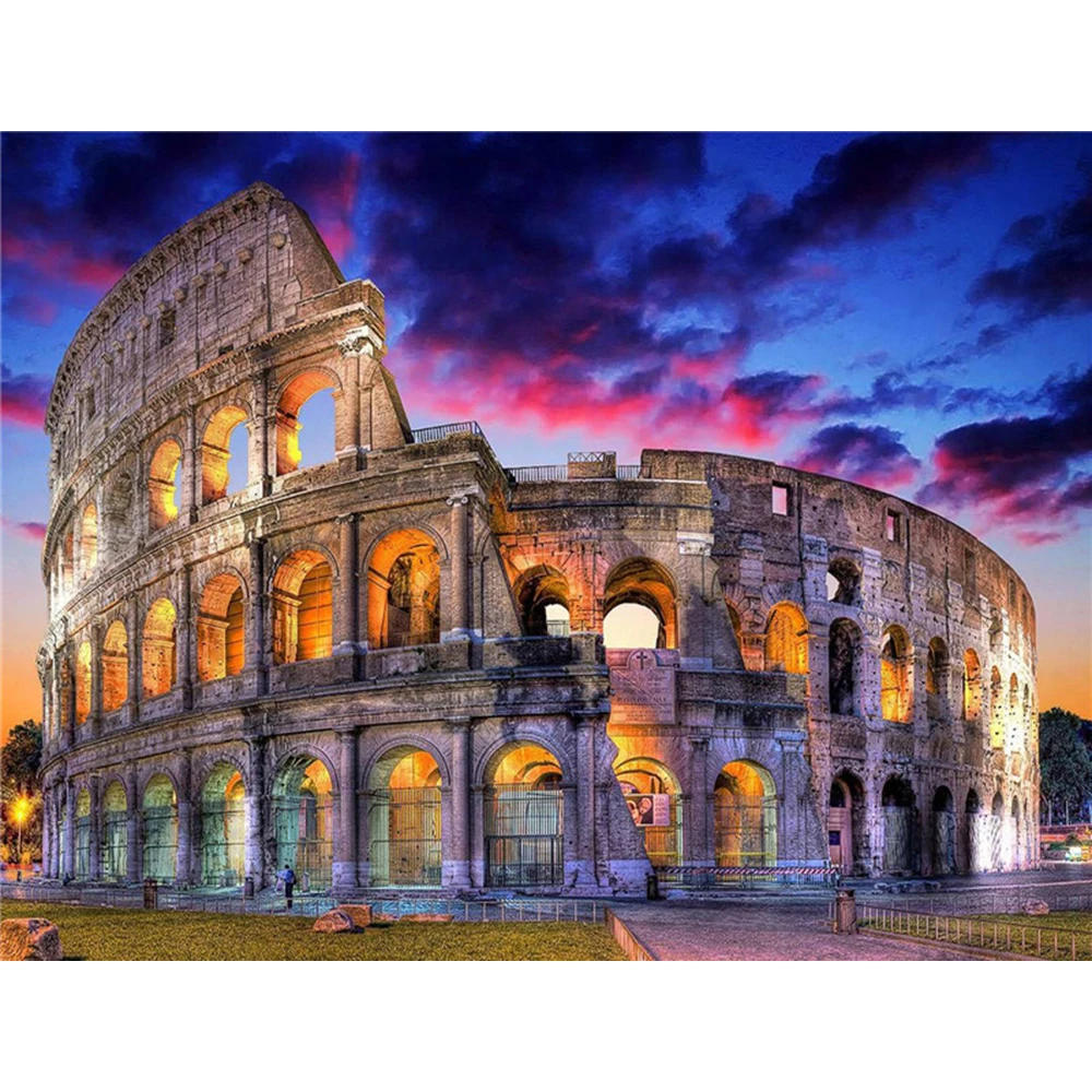 

5d Diy Diamond Painting Scenery Castle Mosaic Diamond Embroidery Landscape Handmade Rhinestones Needlework Gift Home Decor