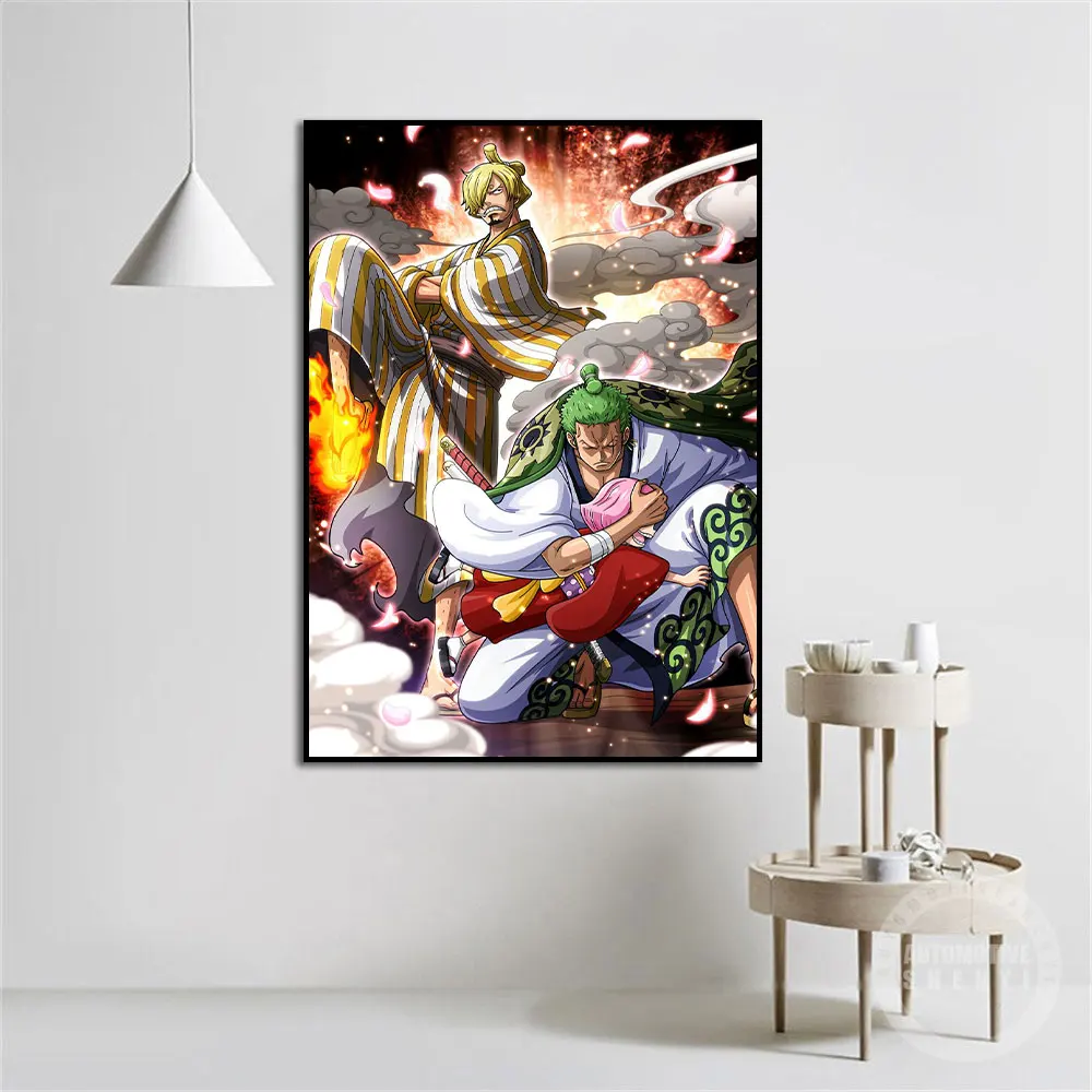 

Sanji And Zoro One Piece Poster Wall Art Decoration Anime Canvas Painting Cuadros Mural Home Kids Room Decor