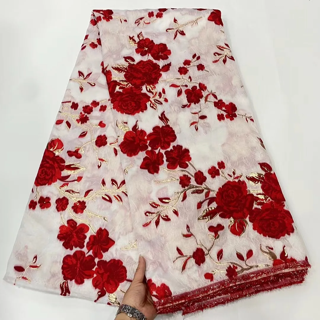 

Нигерийская жаккардовая кружевная ткань, красивая Фототюль, элегантный дизайн, рисунок для нигерийского свадебного платья