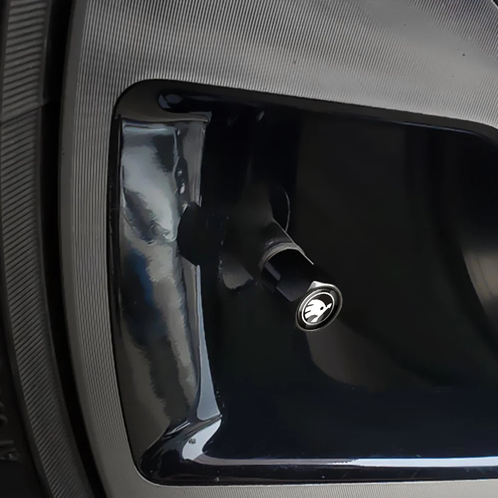 Колпачки на ниппель шины автомобильного стайлинга 4 шт. крышки ниппели для Skoda Fabia