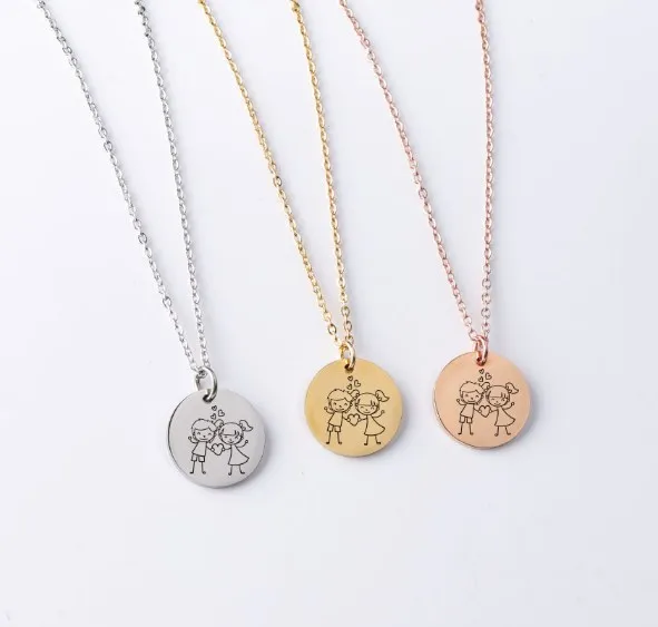 Ожерелья 5 шт./лот для влюбленных из розового золота женщин и мужчин