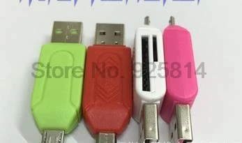 Универсальный кард-ридер для мобильных телефонов ПК Micro USB OTG флеш-память TF/SD 1000 шт.