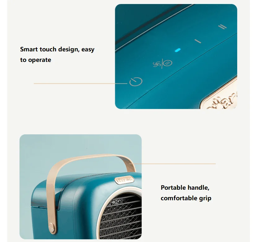 220 В бытовой мини Настольный Электрический тепловентилятор 2 в 1 с подогревом