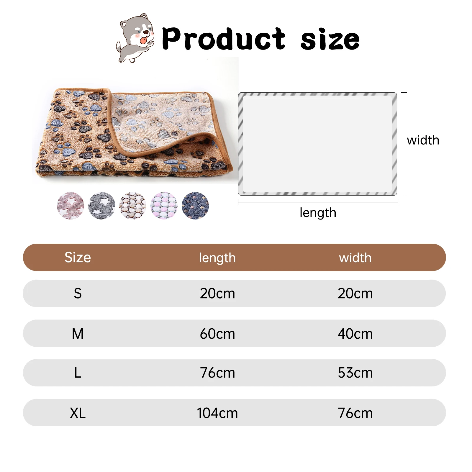 

Thickened Pet Soft Fleece Pad Blanket Bed Mat For Puppy Dog Cat Sofa Cushion Home Washable Rug Warm Pet Supplies S/M/L