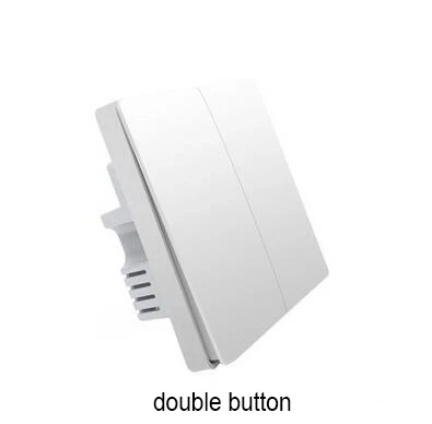 Double button Умный настенный светильник Aqara с пультом дистанционного управления ZiGBee wifi, беспроводной настенный выключатель с ключом, умный дом для mi jia mi Home APP - Цвет: Double button