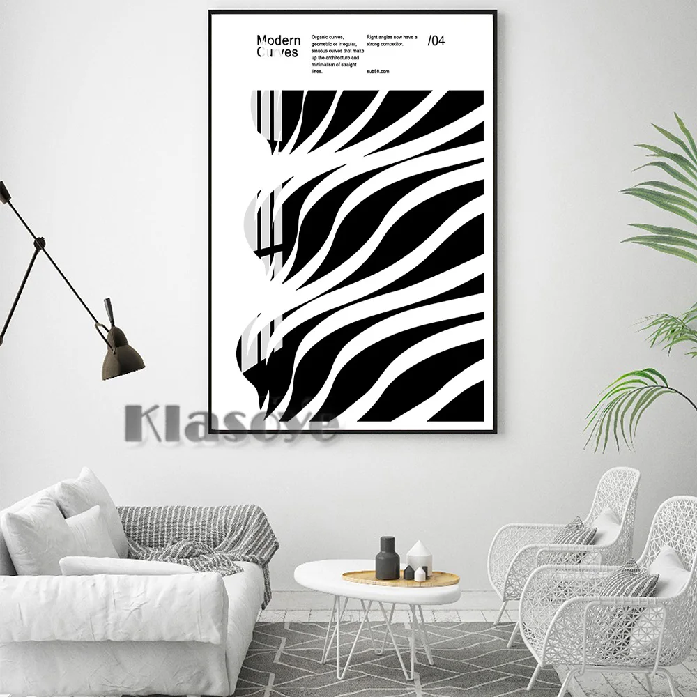 

Modern Architecture Design Curves Art Prints Poster Black White Minimalist Abstract Canvas Painting Interior Wall Home Decor