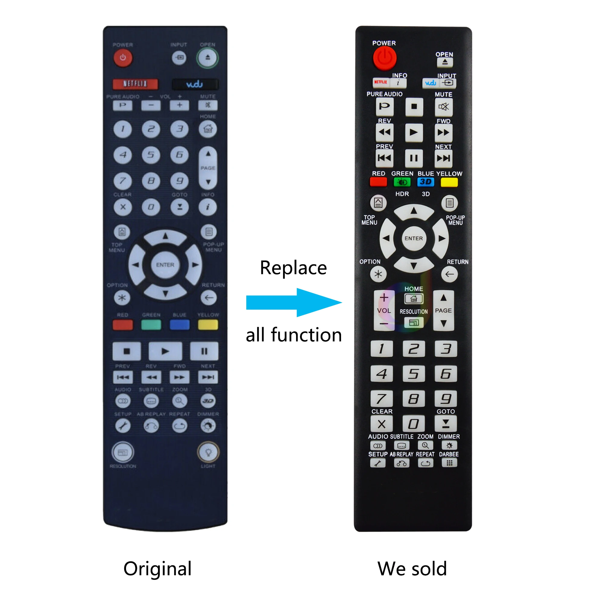 

Remote Control For Oppo BDP-105AU BDP-105 BDP-105EU BDP-105D BDP-103D BDP-103 BDP-103AU BDP-103EU 3D Blu-ray BD DVD Disc Player