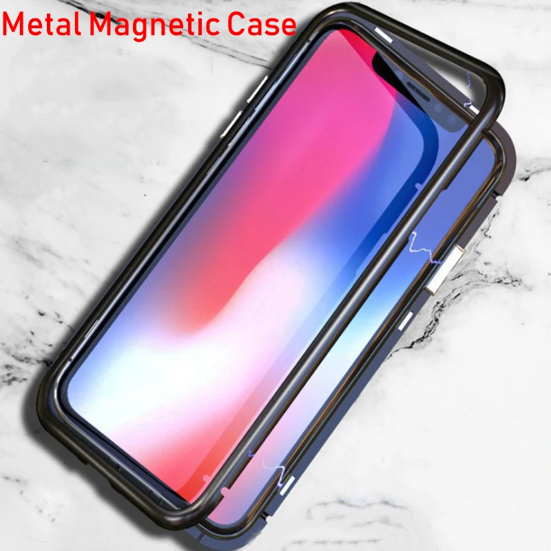 Магнитный металлический чехол для телефона Samsung Galaxy S10 S9 S8 Plus S10E Note 9 8 S7 Edge M20 M10 A30 A50