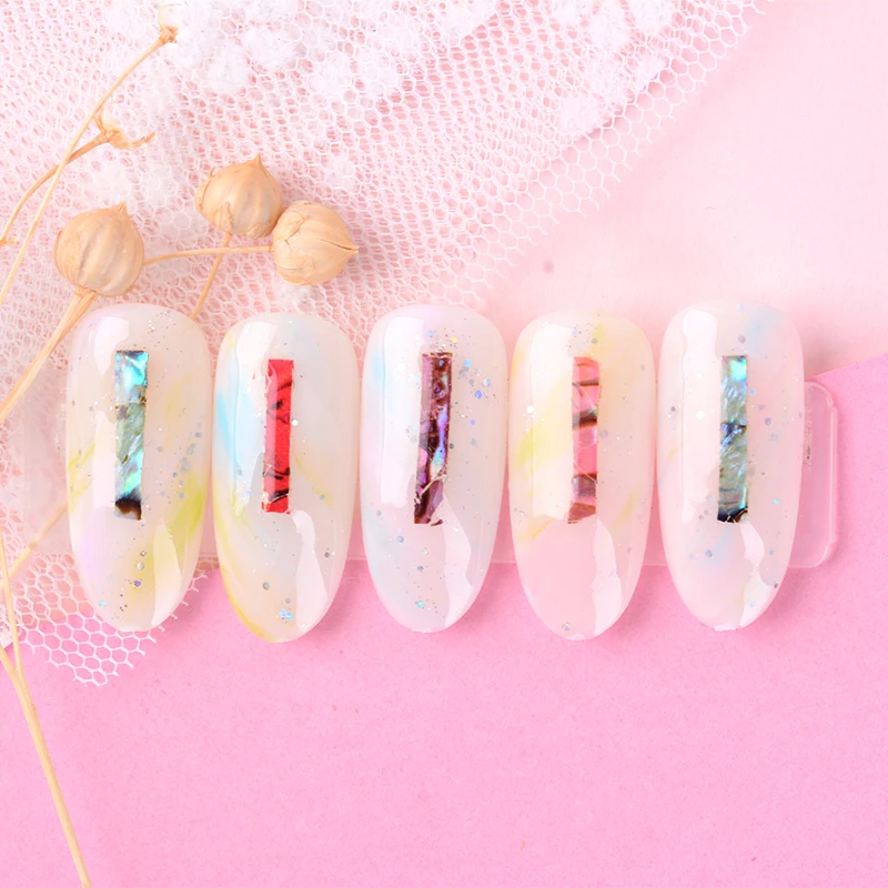 Декоративная раковина для дизайна ногтей 10 цветов стикер с рисунком не требует