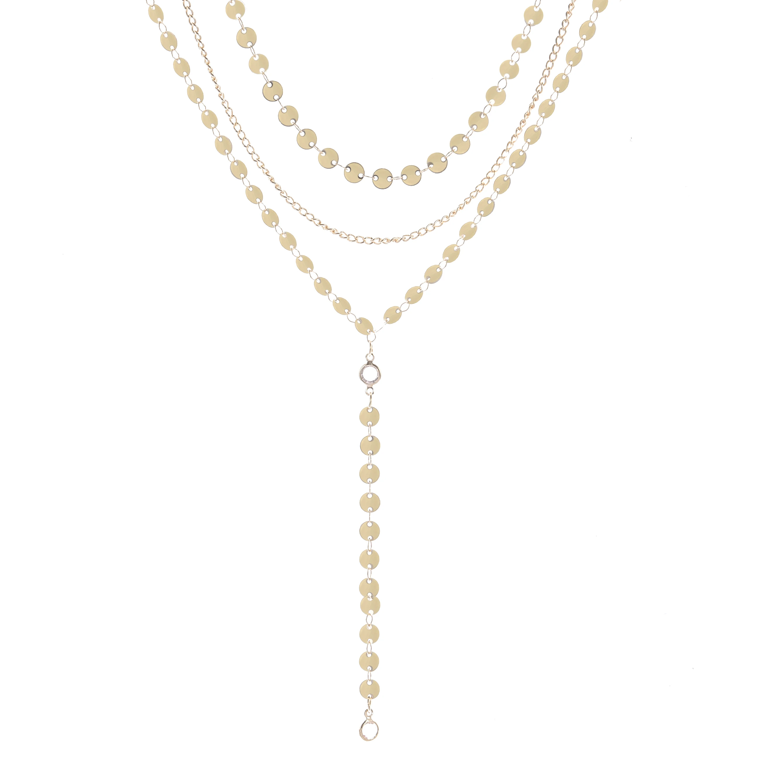 Женские кулоны с кисточками и блестками колье-чокер цепочкой многослойное