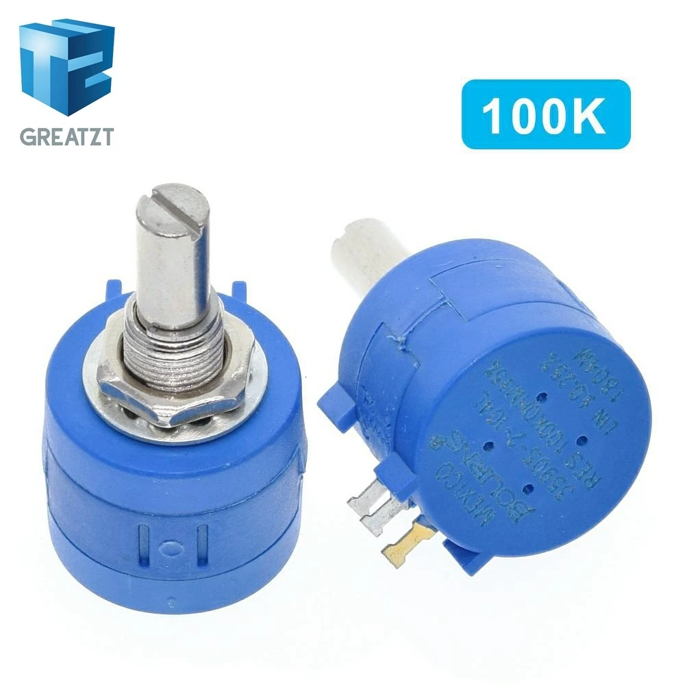 GREATZT 3590S Multiturn потенциометр 500 1 K, 2K 5K 10K 20K 50K 100K Ом Потенциометр переменный резистор 3590 102 202 502 103