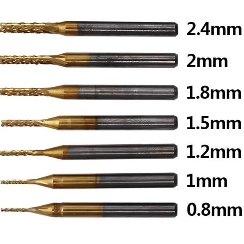 

Набор сверл с титановым покрытием, 7 шт., 3,175 мм