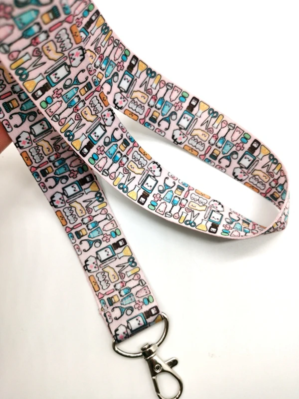 

Hot Sale! Doctors nurse Lanyard Neck Strap Card Bus ID Holders With Key Chain