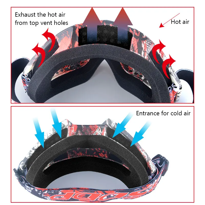 Цветные очки для мотокросса мотовездехода внедорожника грязи велосипеда