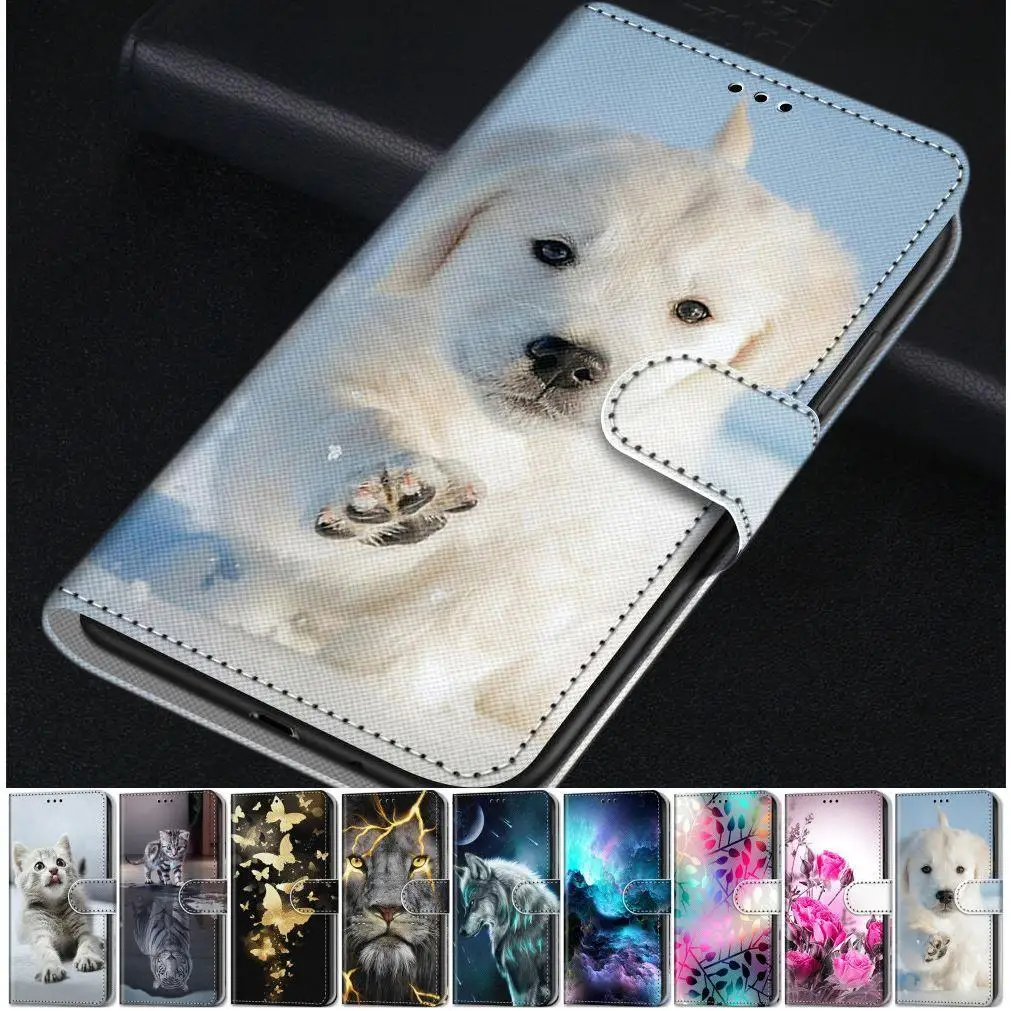 

Case For Etui Huawei Y5P Y6P Y7P Mate 20 Lite P40 P30 Pro P Smart Honor 8A 8C 8X 8S 7X Kids Capa Dog Cat Lion Wolf 10 P20 E D08F