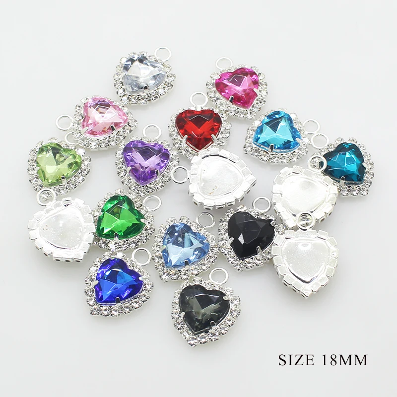 10 шт./партия металлические пуговицы в форме сердца |