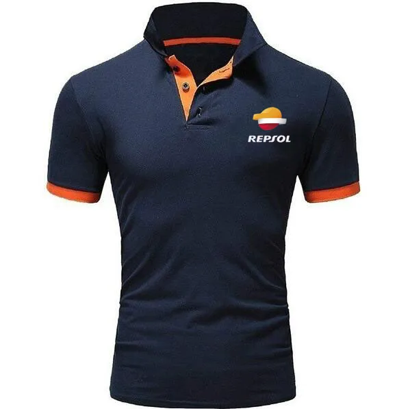 Футболка-поло мужская с коротким рукавом спортивная рубашка отложным воротником