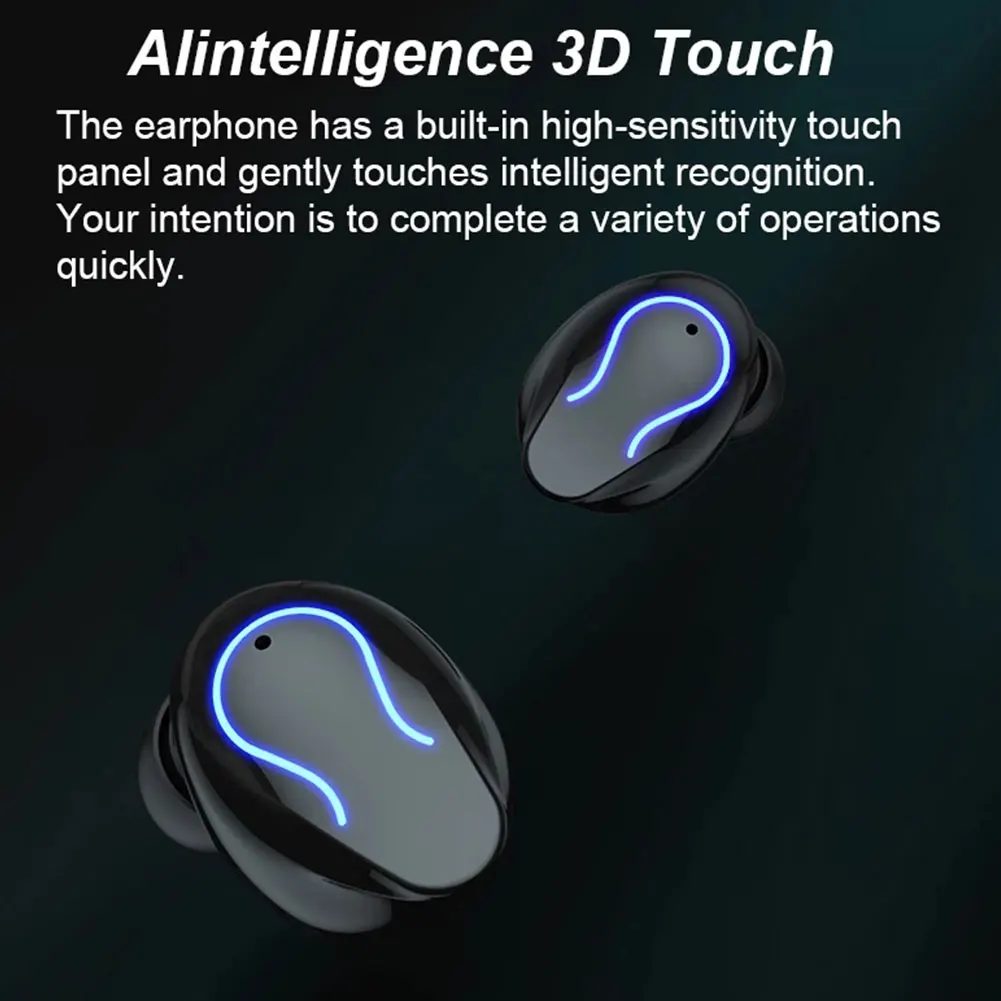 

Q32 Bluetooth Headphones 5.1 Wireless Earphones In-Ear Touch Control Headset IPX7 Waterproof Sports Earbuds With With Microphone