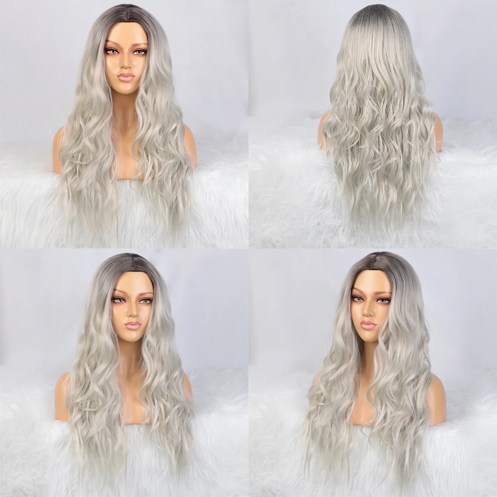 Парик для чернокожих женщин косплея штампованный великолепный Омбре черная