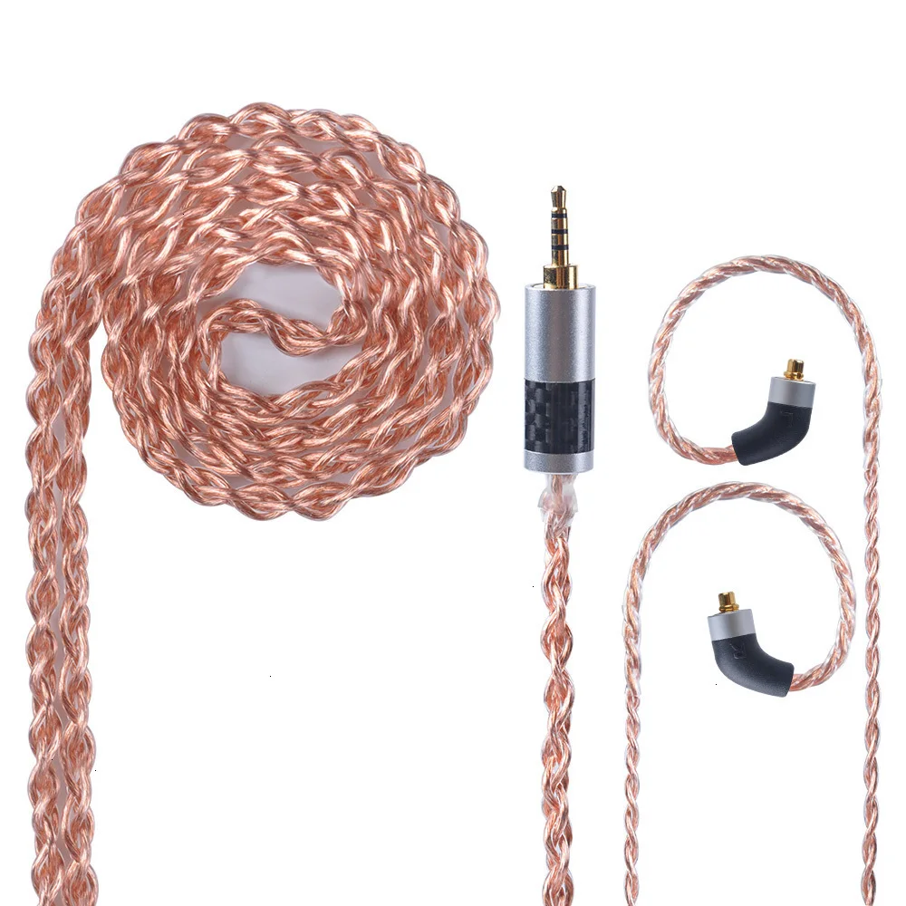 AK OFHC 24 AWG 6N высокой чистоты Медь кабель 2,5/3,5/4,4 мм балансный кабель для наушников с разъемом MMCX из Тайваня для HQ8 олова T2