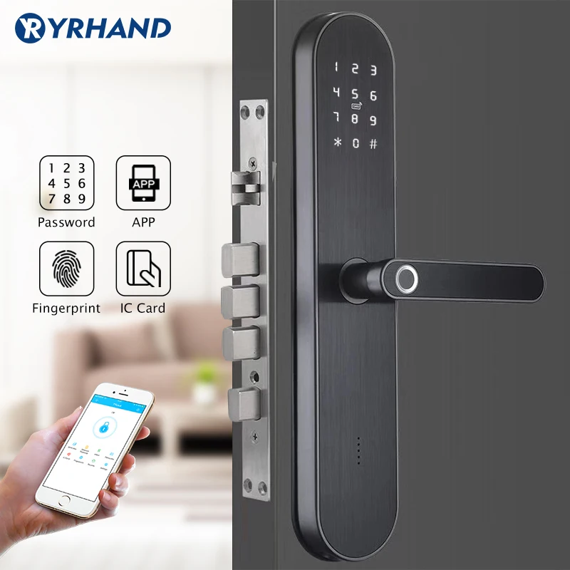 Смарт телефон ttlock управление через приложение bluetooth отпечаток пальца пароль