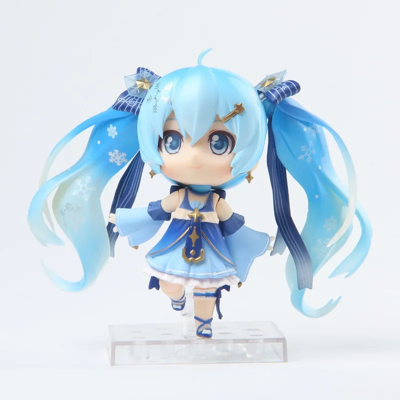 Аниме экшн-фигурка Мику Hatsune 10 см Хорошая Улыбка Снежная принцесса модель