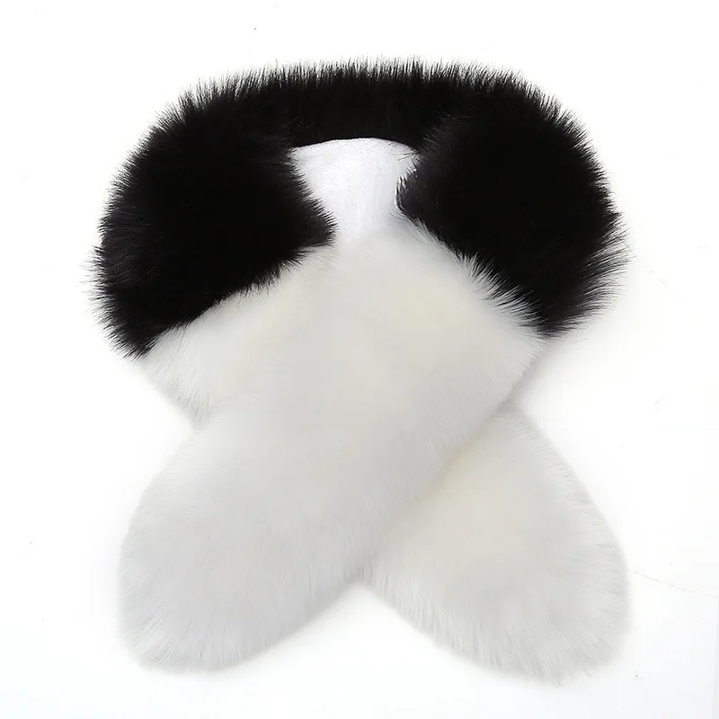 Модные длинные шарфы на воротник из искусственного меха женская зимняя меховая