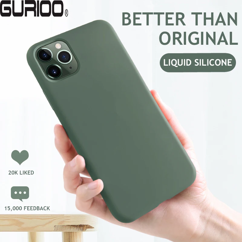 Оригинальный чехол для iPhone 11 Pro Max X XS XR жидкие Силиконовые мягкие чехлы 7 8 6 6S Plus 5 5S