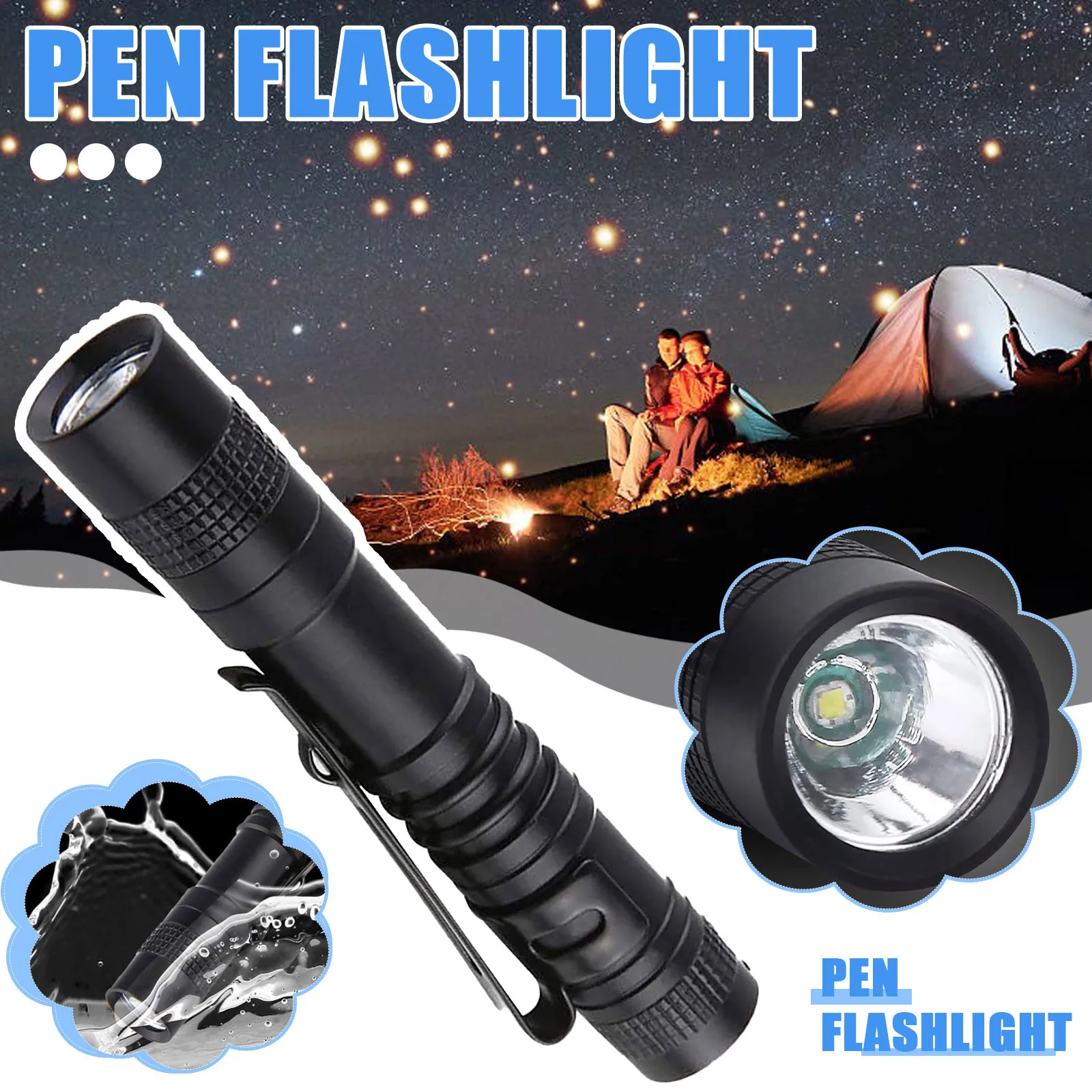 

Фонарик в виде ручки, супермаленький Портативный Ручной Карманный Компактный Тип, подходит для кемпинга и верховой езды, чрезвычайных ситу...