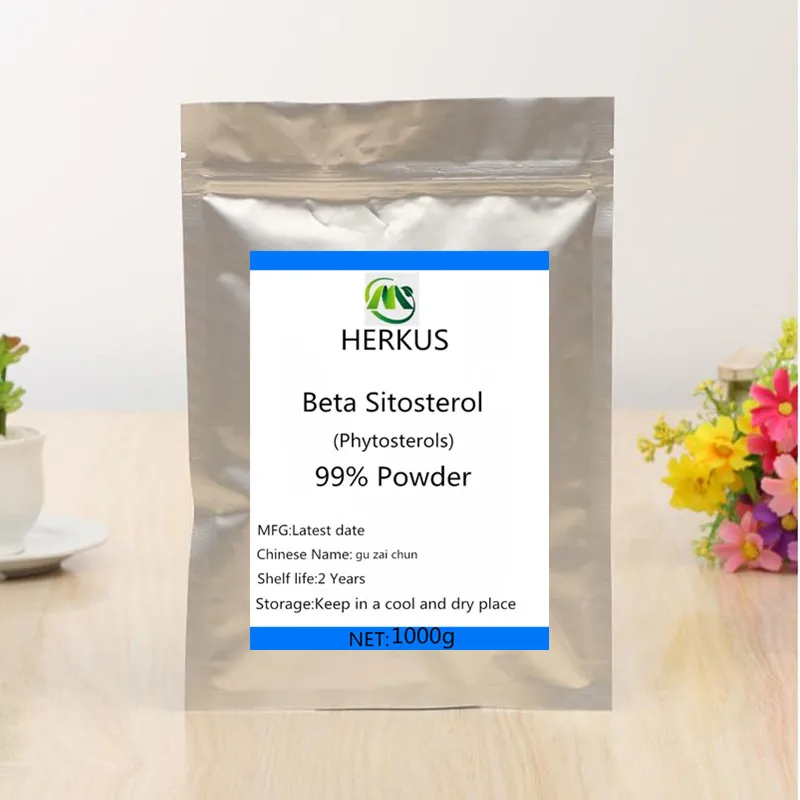 

Hot selling high quality 99% Phytosterol Beta Sitosterol Powder, ISO certified, lower cholesterol and promote bile excretion