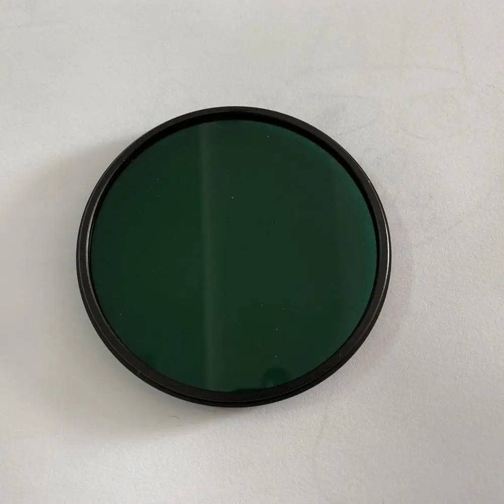 

size diameter 82mm with metal frame ring green optical color filter glass LB4