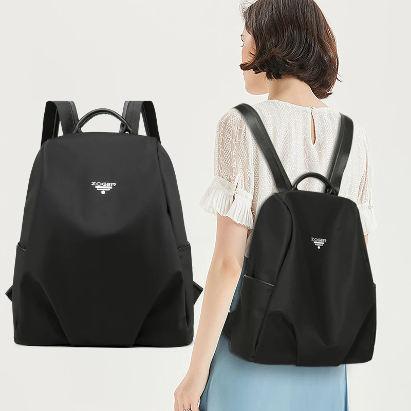 ZOGER Minimalistic casual lightweight backpack ultralow-weight new Oxford cloth versatile women's travel backpack